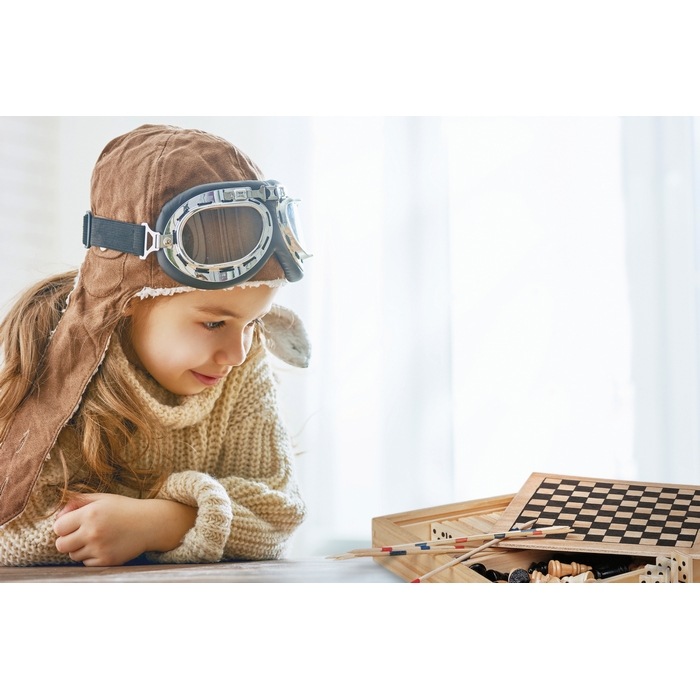 Spielesammlung in Holzbox