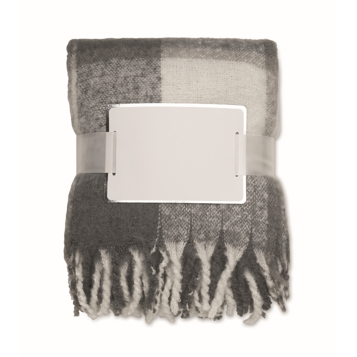 Karierte Mohair-Decke