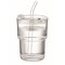 Glasbecher mit Trinkhalm 400ml