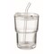 Glasbecher mit Trinkhalm 400ml