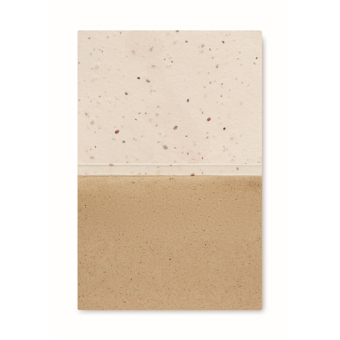 Notizblock mit Blumensamen