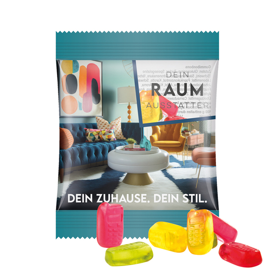 Minitüte 10 g Trolli Fruchtgummi Standardformen