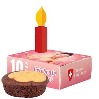 Minikuchen in Gratulationsbox; 1 Bahlsen Butterrührkuchen