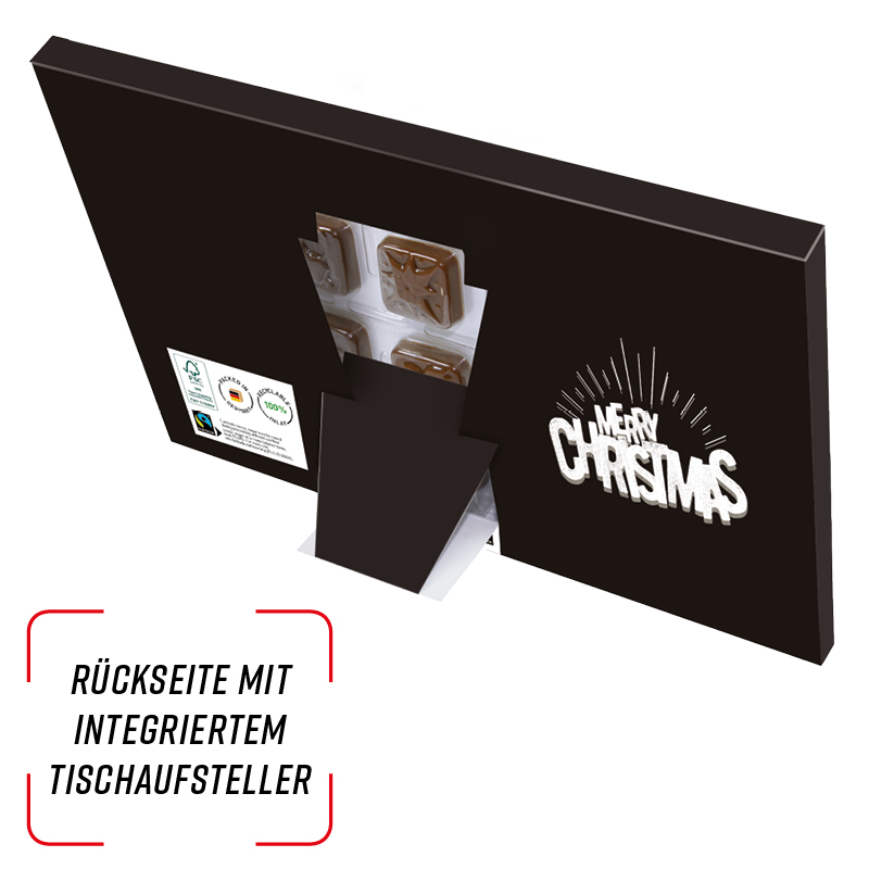 Classic Tisch Adventskalender; 24 Vollmilch Schokoladentäfelchen