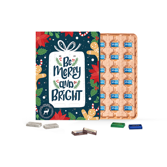Marken Wand Adventskalender ECO; 24 Lindt Schokotäfelchen
