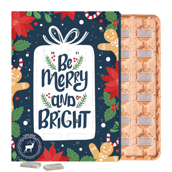 Marken Wand Adventskalender ECO; 24 Alpenmilch-Schokotäfelchen