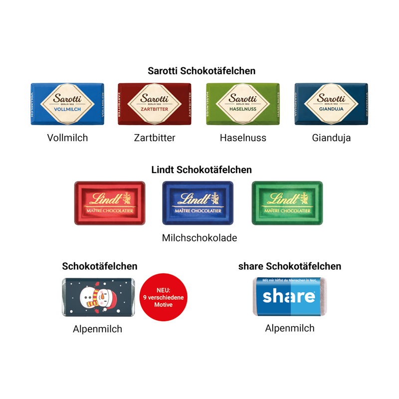 Täfelchen Adventskalender ECO Graspapier