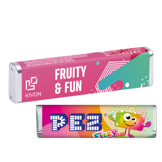 PEZ Bonbonriegel; 1 PEZ Bonbonriegel, Erdbeere