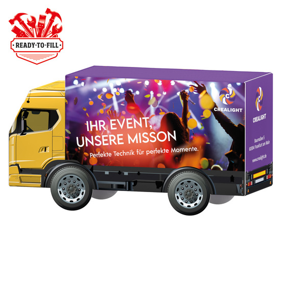 3D Präsent LKW Individuelle Befüllung; kundengestelltes Füllgut