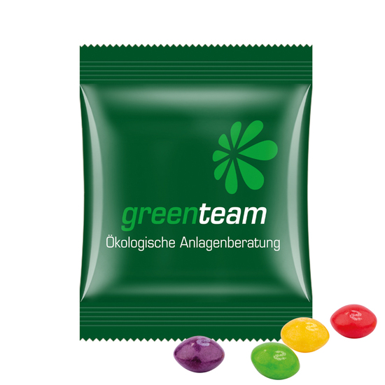 Minitüte, 10 g, kompostierbare Folie weiß, Skittles Fruits Kaubonbons