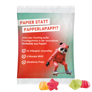 Maxitüte, recyclingfähiges Papier weiß, Trolli Sterne