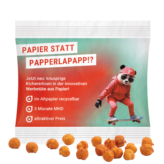 Snack Miditüte, Kichererbsen Paprika, recyclingfähigem Papier