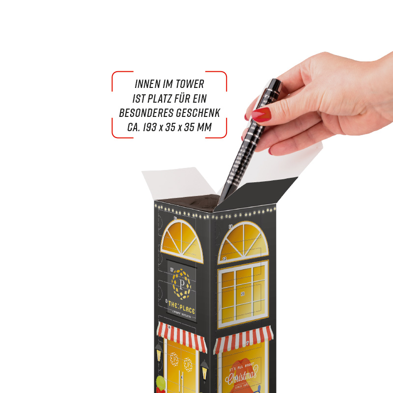 Minikugel Tower Adventskalender, LINDOR Lindt Mini Kugeln