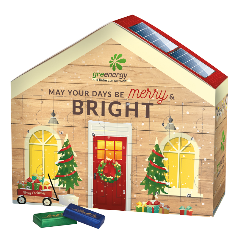 Adventskalender Haus, Lindt Schokotäfelchen