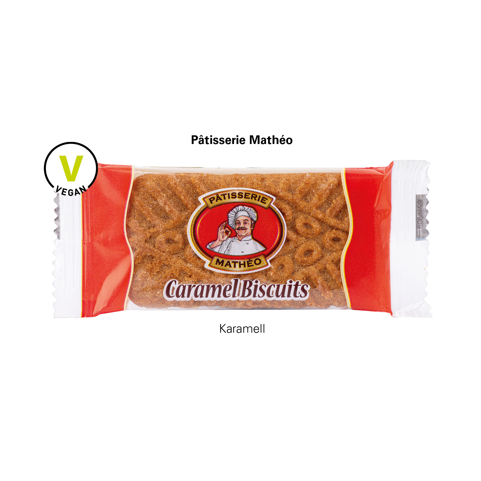 Werbekarte Midi Caramel Biscuits; 1 Pâtisserie Mathéo Keks