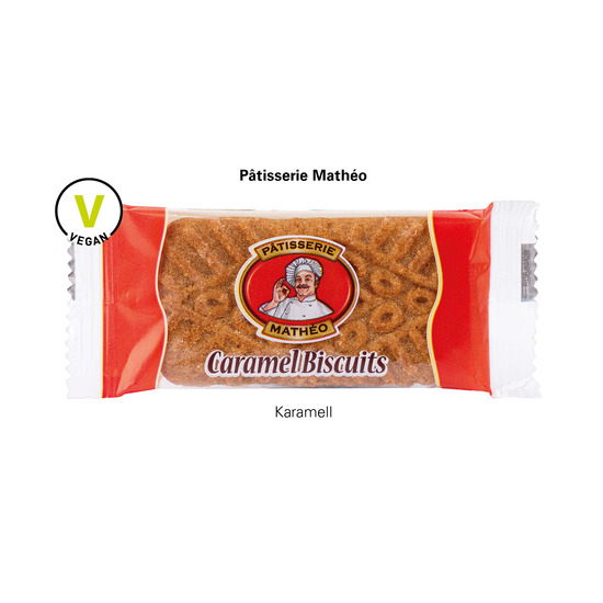 Werbekarte Midi Caramel Biscuits; 1 Pâtisserie Mathéo Keks