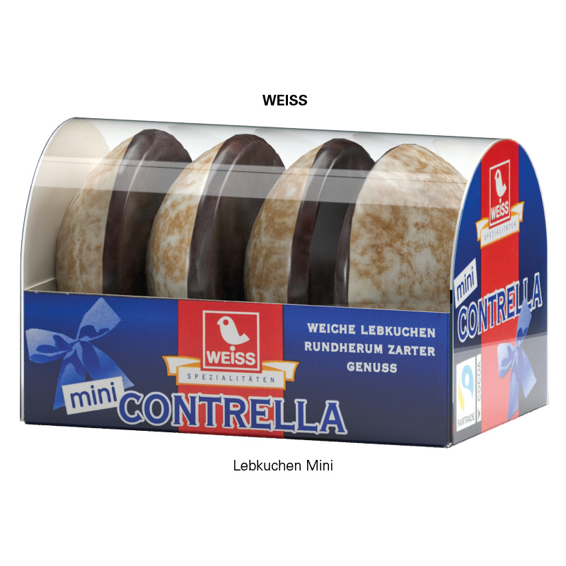 Lebkuchen Haus, WEISS 4er Lebkuchen Mini