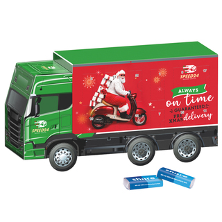Adventskalender LKW, share Schokotäfelchen