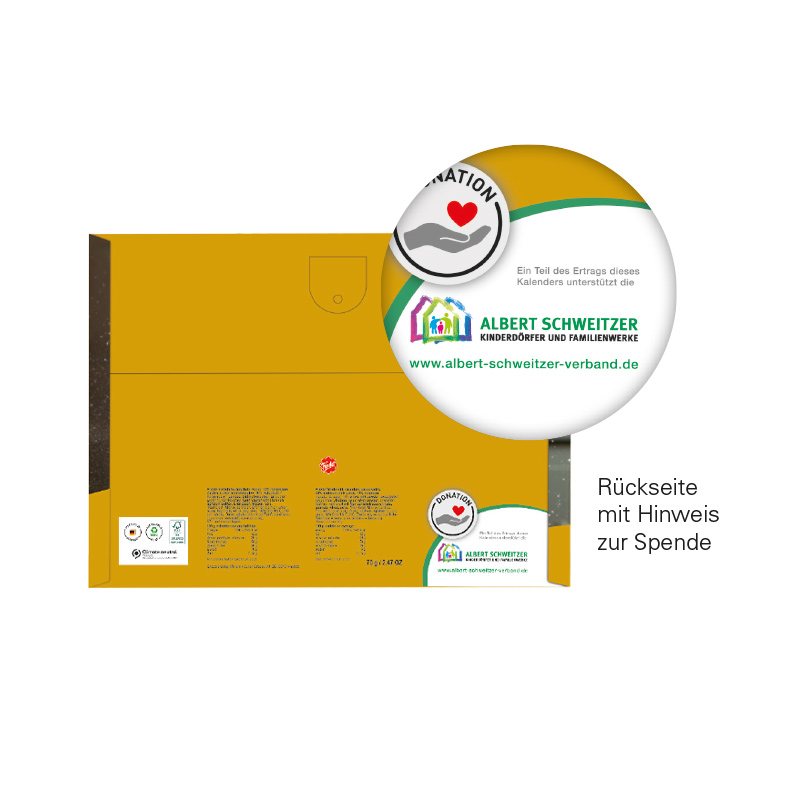 Classic Wand Adventskalender, Rätselmotiv, Querformat, Friedel Vollmilch-Schokotäfelchen