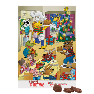 Classic Wand Adventskalender, Rätselmotiv, Querformat, Friedel Vollmilch-Schokotäfelchen