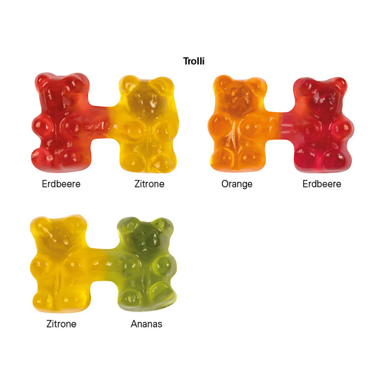 Express Werbekarte, Trolli Team Gummibärchen in Standardgestaltung