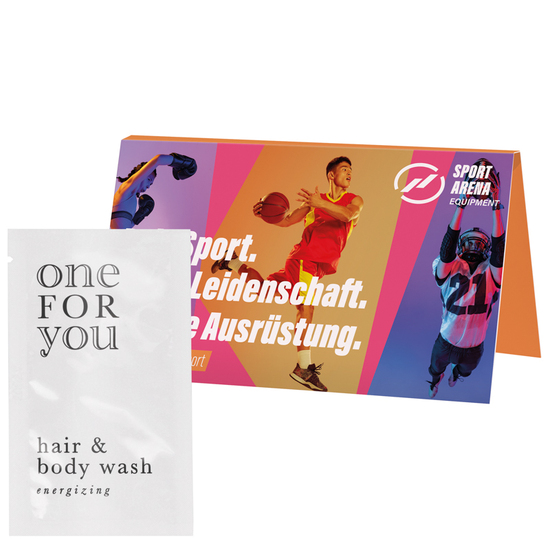 Werbekarte long, Duschshampoo