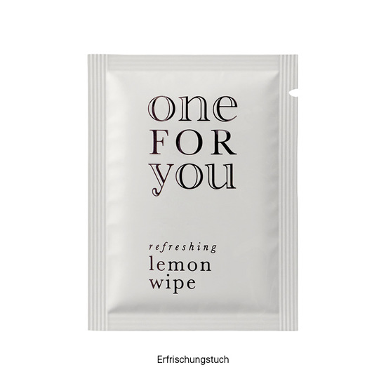 Werbeanhänger, Erfrischungstuch