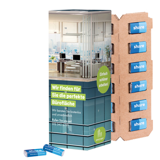 Adventskalender Eco High Tower, share Schokotäfelchen