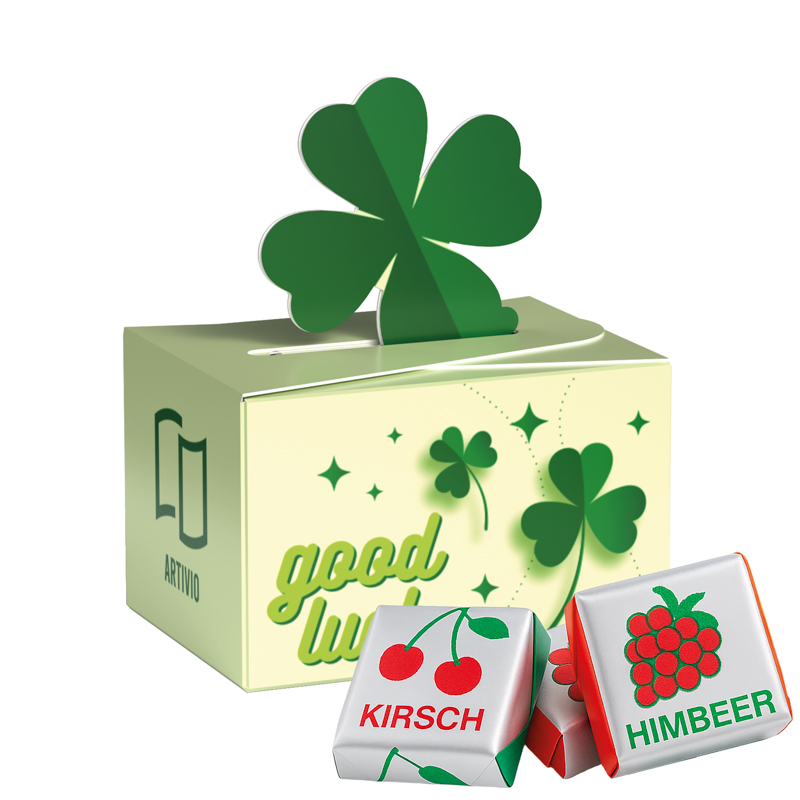 Geschenkbox Mini Kleeblatt, Böhme Fruchtkaramelle