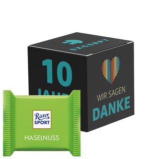 Werbewürfel, Ritter SPORT mini Haselnuss