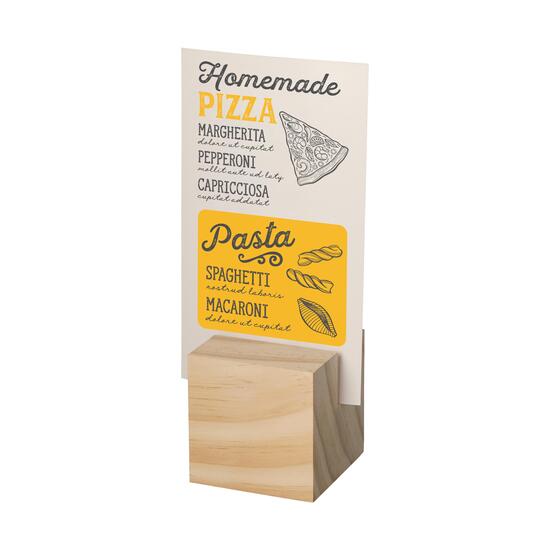 Holzmenükartenhalter "Cube"