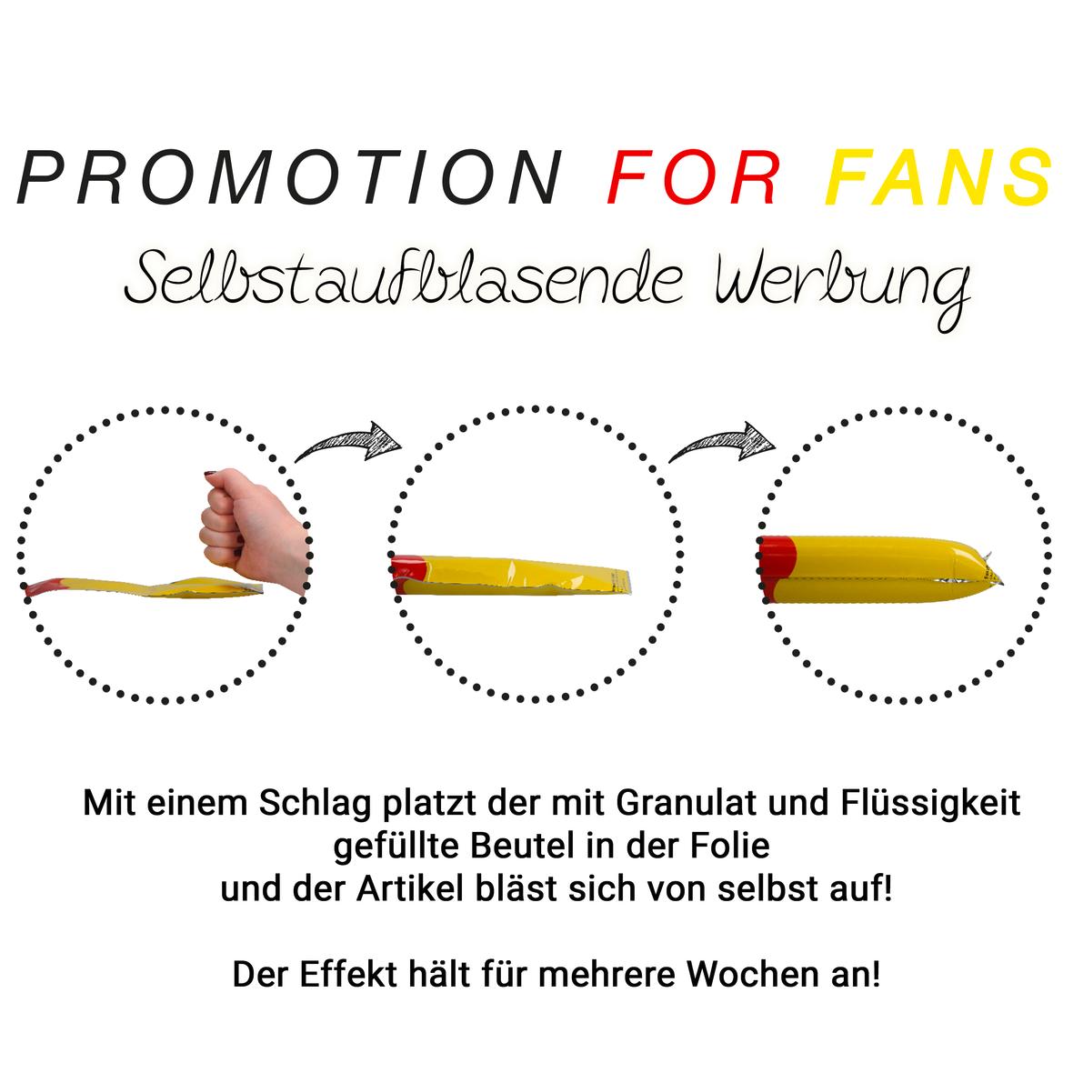 Luftballon, selbstaufblasend "Soccer" Deutschland, klein