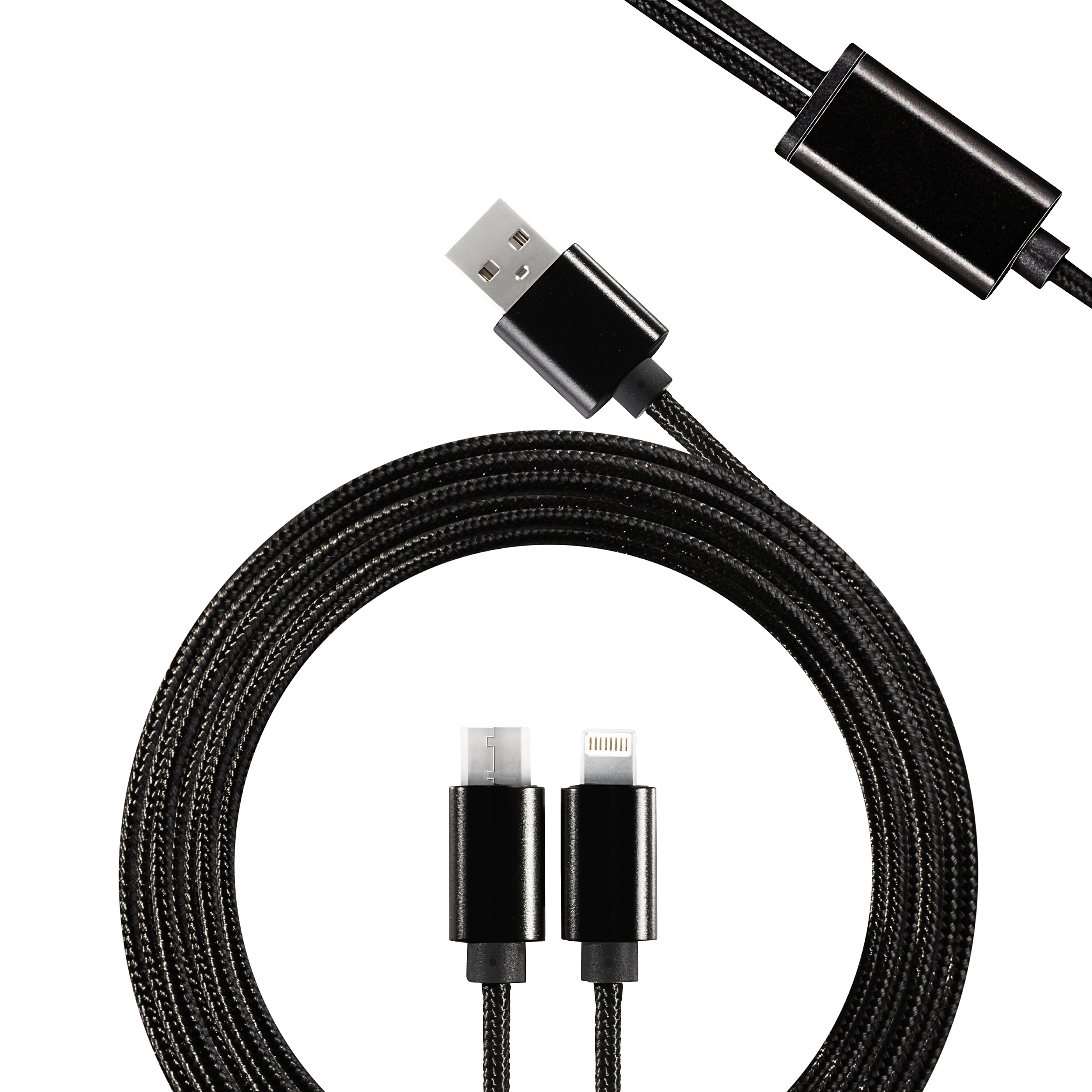 3-in-1 Kabel schwarz