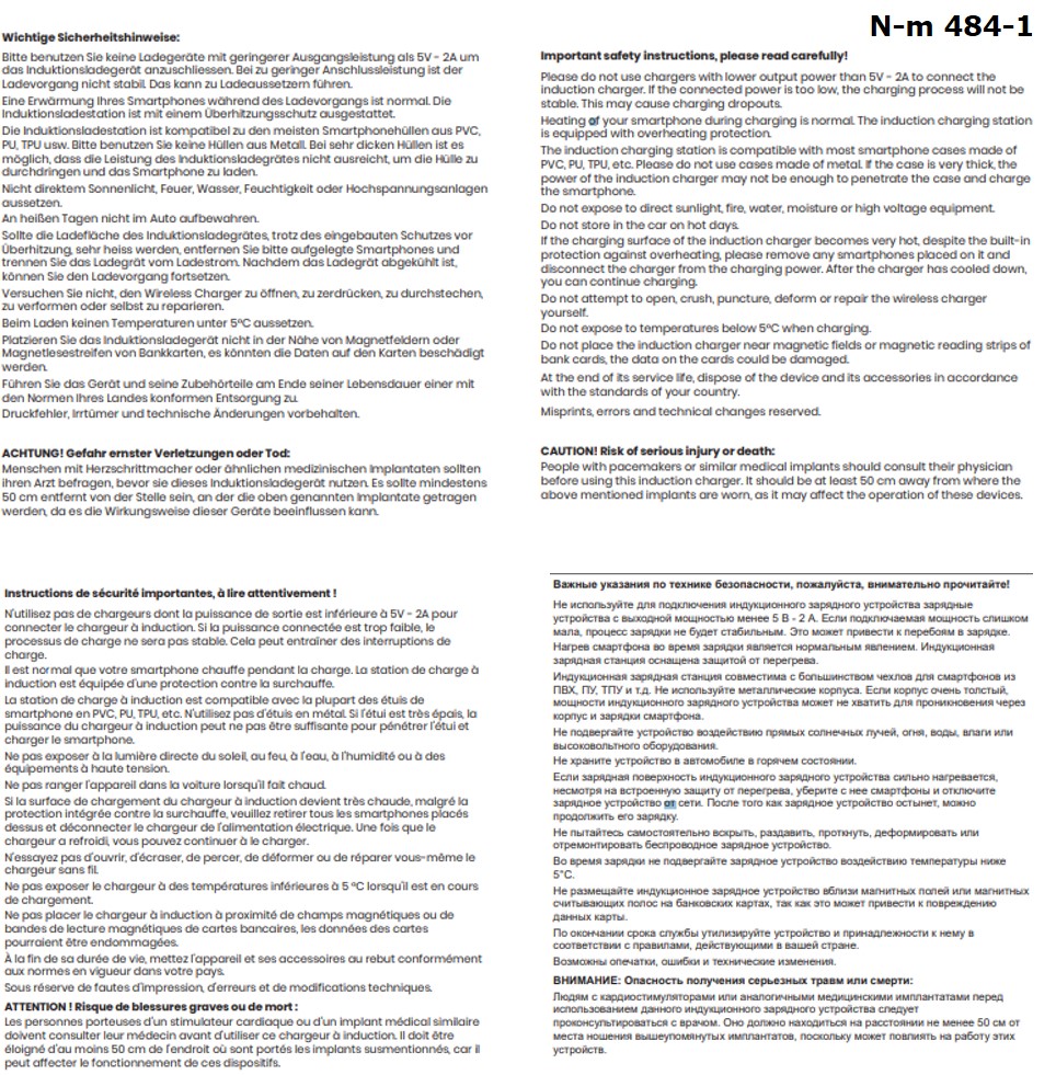 Wireless Charger 15 W schwarz