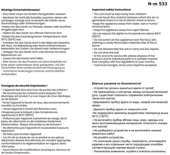 SWING BBQ Lichtbogenfeuerzeug