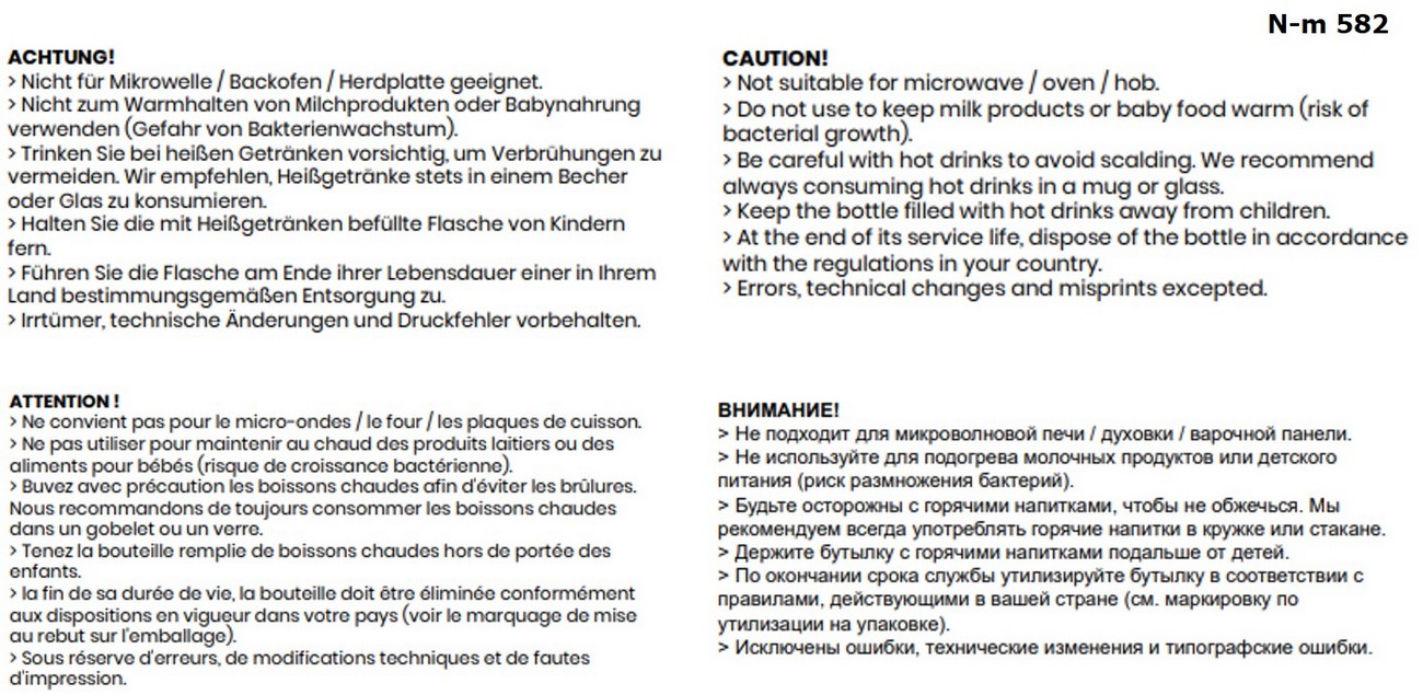 GRIP Vakuum Flasche weiss