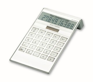 Tischrechn. Dual-Power weiss