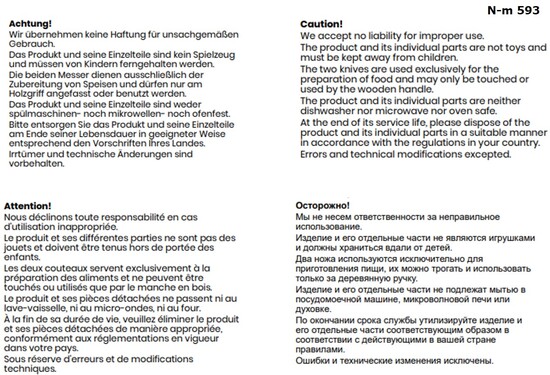 CUT Bambusbrett mit Messern