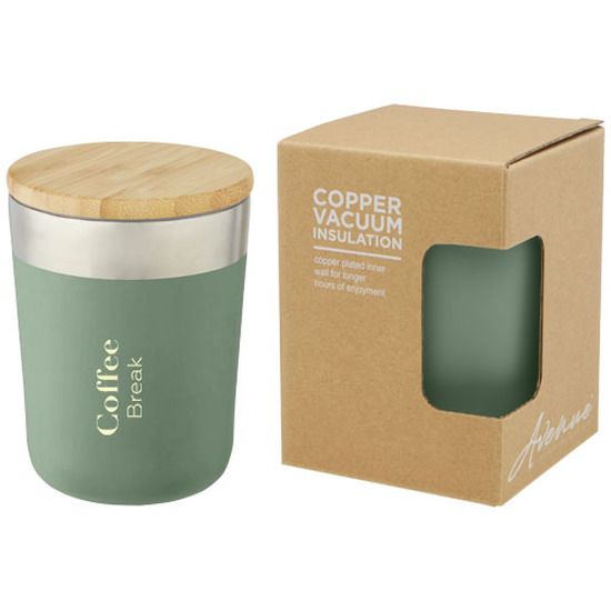 Lagan 330 ml Kupfer-Vakuum Isolierbecher mit Bambusdeckel