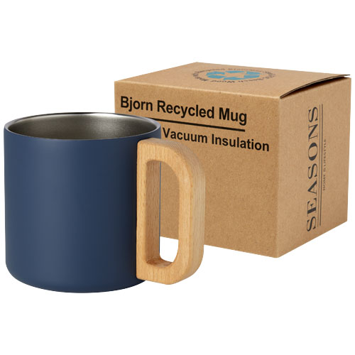 Bjorn RCS-zertifizierter Becher aus recyceltem Edelstahl mit Kupfer-Vakuumisolierung, 360 ml