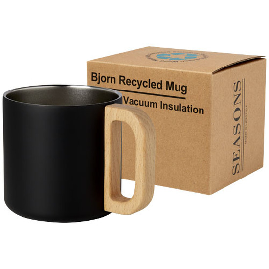 Bjorn RCS-zertifizierter Becher aus recyceltem Edelstahl mit Kupfer-Vakuumisolierung, 360 ml