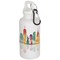 Oregon 400 ml einfarbige RS-zertifizierte Trinkflasche aus recyceltem Kunststoff mit Karabinerhaken