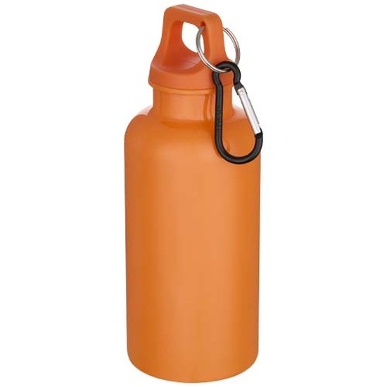 Oregon 400 ml einfarbige RS-zertifizierte Trinkflasche aus recyceltem Kunststoff mit Karabinerhaken