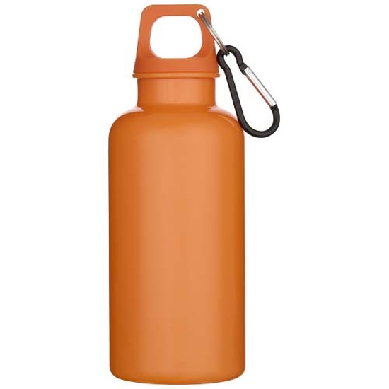 Oregon 400 ml einfarbige RS-zertifizierte Trinkflasche aus recyceltem Kunststoff mit Karabinerhaken