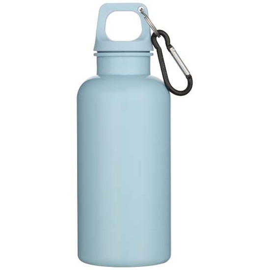 Oregon 400 ml einfarbige RS-zertifizierte Trinkflasche aus recyceltem Kunststoff mit Karabinerhaken