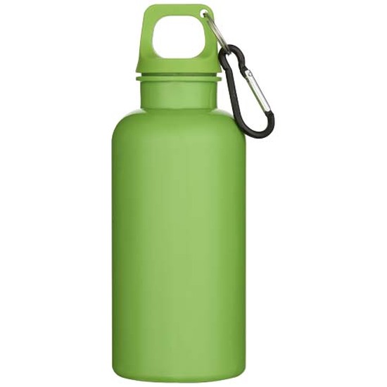 Oregon 400 ml einfarbige RS-zertifizierte Trinkflasche aus recyceltem Kunststoff mit Karabinerhaken