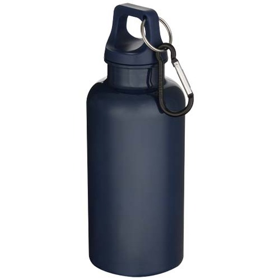 Oregon 400 ml einfarbige RS-zertifizierte Trinkflasche aus recyceltem Kunststoff mit Karabinerhaken
