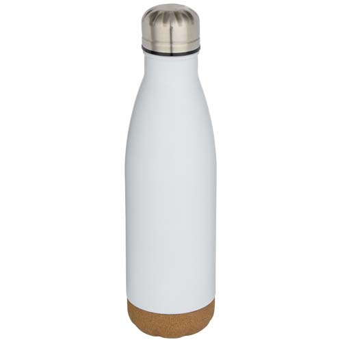 Cove 500 ml doppelwandige, vakuumisolierte Trinkflasche aus Edelstahl mit Korkdetails