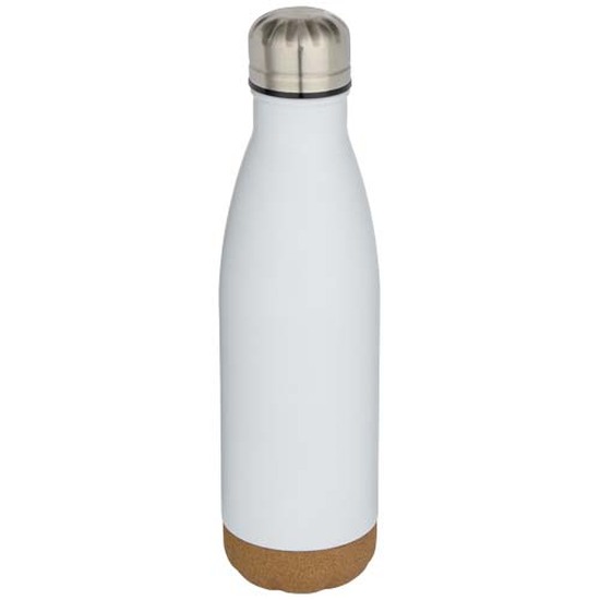 Cove 500 ml doppelwandige, vakuumisolierte Trinkflasche aus Edelstahl mit Korkdetails