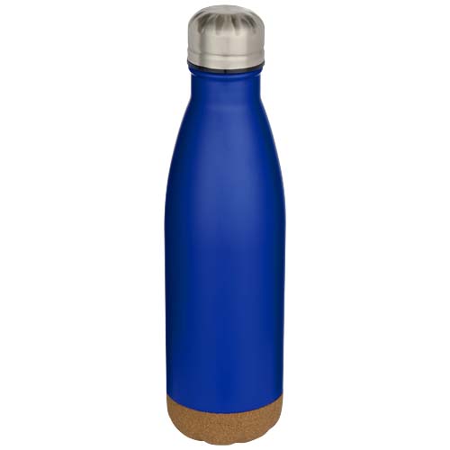 Cove 500 ml doppelwandige, vakuumisolierte Trinkflasche aus Edelstahl mit Korkdetails